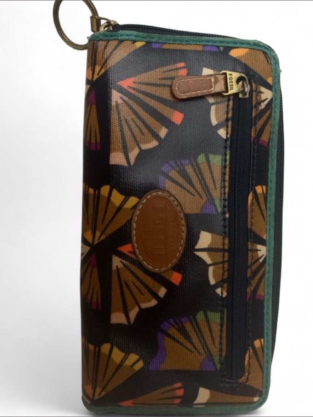 Fossil Key-Per zip-around wallet
